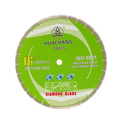 Hoog - kwaliteits Koude Pers 16inch 400×2.6/3.4×10×25.4mm×28T Gesegmenteerd Diamond Blade For General Purpose, Steen