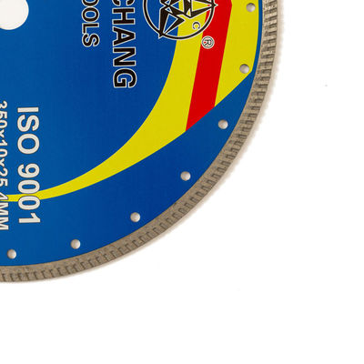 Hete Pers 14inch ‚Hoge 350×2.2/3.2×10×25.4mm - het Staallichaam van Diamond Blade 65Mn van het kwaliteitsporselein met het Lange Scherpe Leven