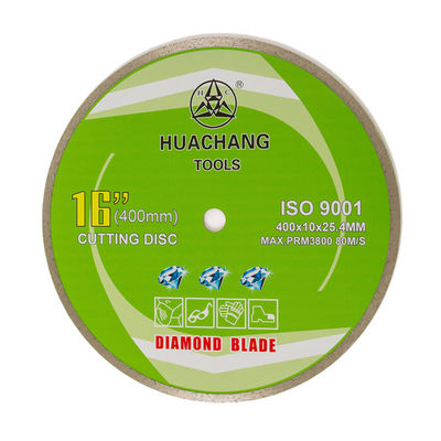 16inch ‚400×2.6/3.4×10×25.4mm Koude Pers Ononderbroken Rim Diamond Blade For Ceramic With Met lange levensuur