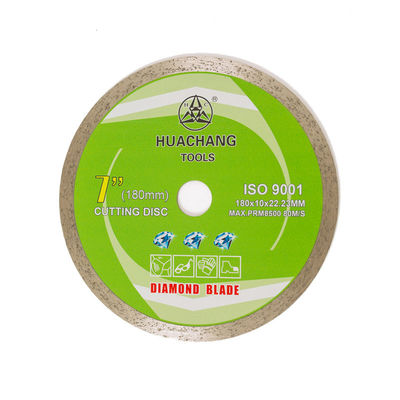 Koude Pers 7inch 180×1.6/2.2×10×22.23mm Ononderbroken Rim Diamond Blade For Ceramic, Marmer met het Lange Scherpe Leven