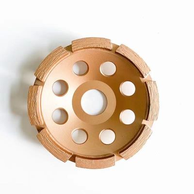 Hoog - de kwaliteits4inch Laser laste 105mm Enige Rij Diamond Cup Wheel For Concrete, Steen, Harde Bouwmaterialen