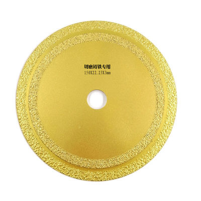 150×1.6×10×22.23mm de Vacuüm Gesoldeerde Diamond Saw Blade For Cutting Noodsituatie van de het Roestvrije staalbrand van het Gietijzer Marmeren Metaal