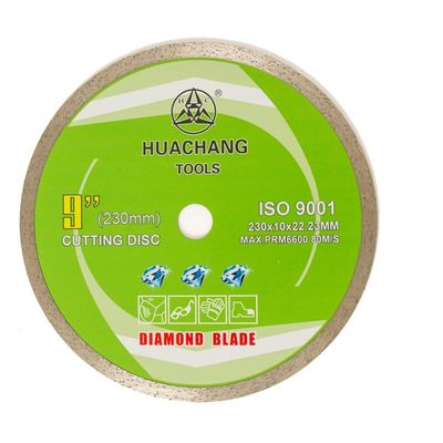 hoog - kwaliteits9inch Koude Pers 230×1.8/2.6×10×22.23mm Ononderbroken Ceramisch Rim Diamond Blade For General Purpose, Marmer