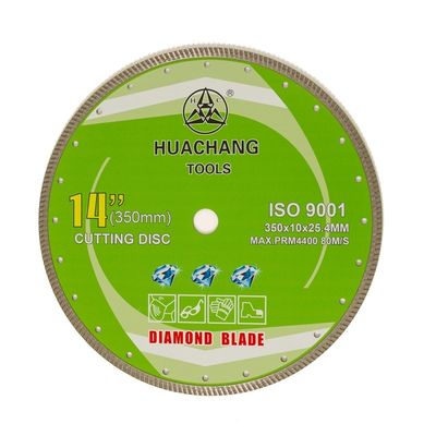 14inch ‚350×2.2/3.2×10×25.4mm Turbodiamond blade cold press for Algemeen Doel, Ceramisch, Marmeren en Concreet