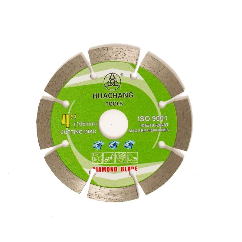 Hoog - kwaliteits Koude Pers 4inch 105×1.2/1.8×10×20×8T Gesegmenteerd Diamond Blade For General Purpose, Steen