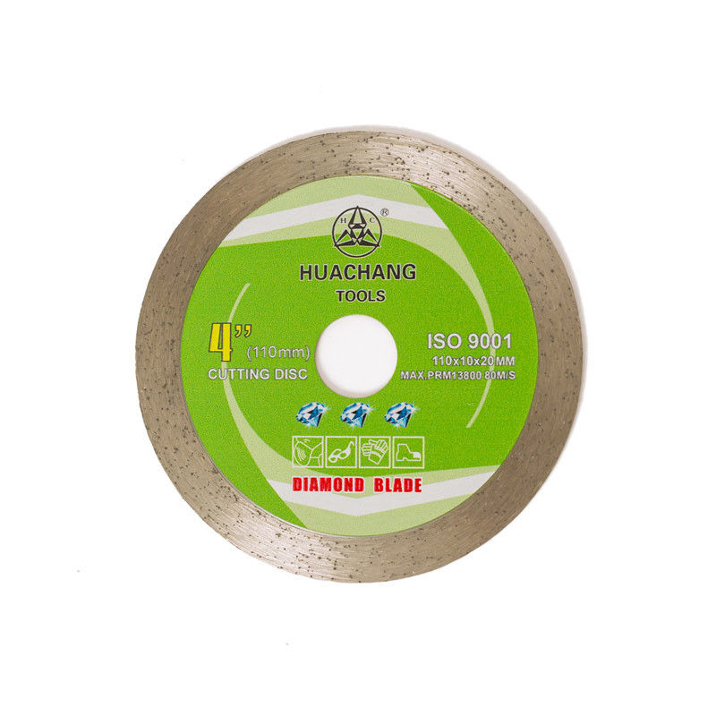 4.3inch 110×1.2/1.8×10×20mm Koude Pers Ononderbroken Rim Diamond Blade For Ceramic, Marmer met het Lange Scherpe Leven