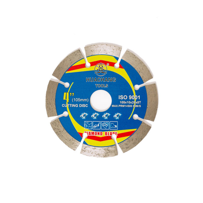 Hoog - kwaliteit 4,5 Duim105×1.2/1.8×10×20×8t Concreet Diamond Blade Hot Press For Algemeen Doel, Steen en Beton