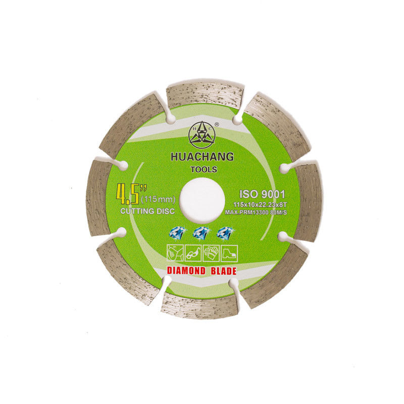 Koude Pers 4.5inch ‚115×1.2/1.8×10×22.23×8T Gesegmenteerd Diamond Blade For General Purpose, Steen met Met lange levensuur