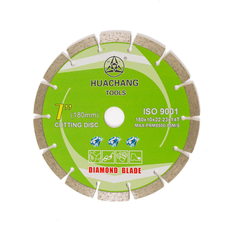 7 1/4“ 7 binnen. Gesegmenteerde Droge Besnoeiing Diamond Blade For Masonry 180mm X 22.2mm