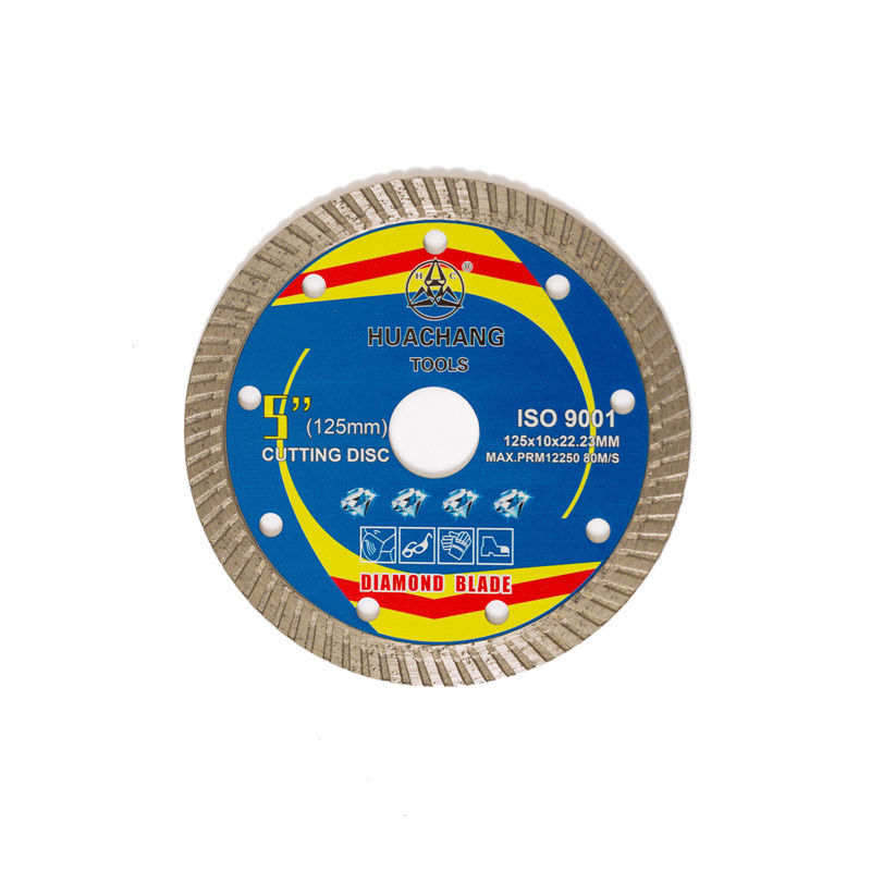 Hete Hoge Pers - het Staallichaam van Diamond Blade 65Mn van het kwaliteits5inch ‚125×1.2/2.0×10×22.23mm Porselein met het Lange Scherpe Leven