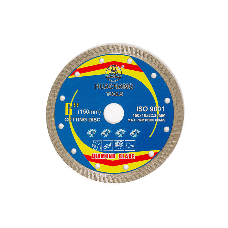 Hete Hoge Pers - het Staallichaam van Diamond Blade 65Mn van het kwaliteits6inch ‚150×1.4/2.4×10×22.23mm Porselein met het Lange Scherpe Leven