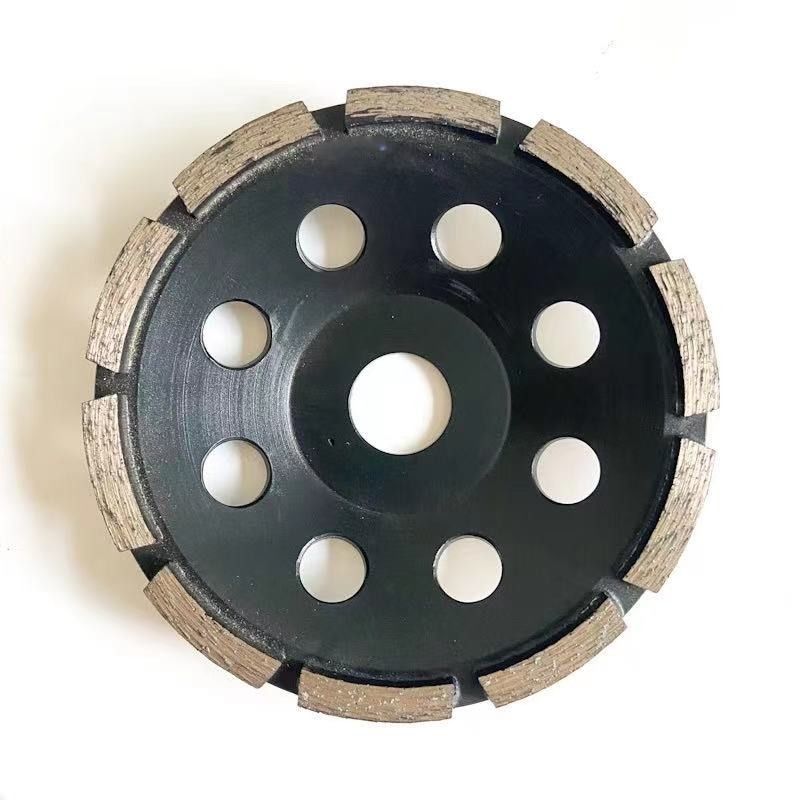 4.5inch-Laser de op hoog niveau laste 115mm Enige Rij Diamond Cup Wheel For Concrete, Steen, Harde Bouwmaterialen