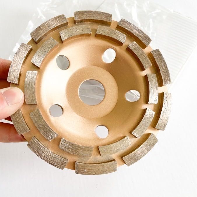 115mm 4-1/2 binnen. Dubbele Rij Diamond Cup Wheel For Stone Dubbel Diamond Cup