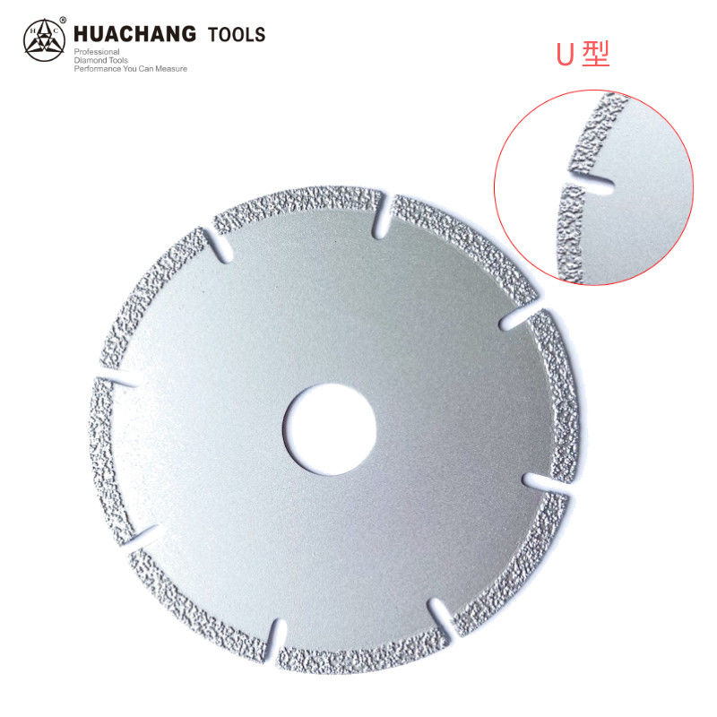 Hoge 4.5inch 115×1.4/2.2×5×22.23×9T - de Steen Ceramisch Plastic Marmer van kwaliteitsvacuüm Gesoldeerd Diamond Grinding Cutting Disc For