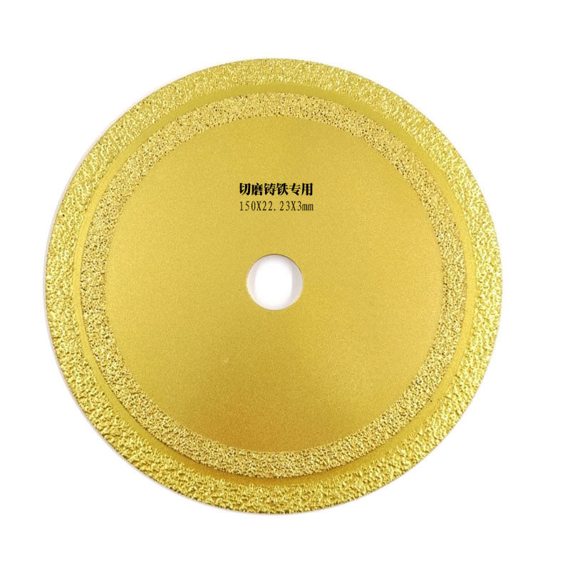 150×1.6×10×22.23mm de Vacuüm Gesoldeerde Diamond Saw Blade For Cutting Noodsituatie van de het Roestvrije staalbrand van het Gietijzer Marmeren Metaal