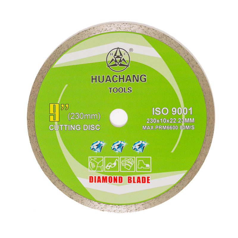 hoog - kwaliteits9inch Koude Pers 230×1.8/2.6×10×22.23mm Ononderbroken Ceramisch Rim Diamond Blade For General Purpose, Marmer