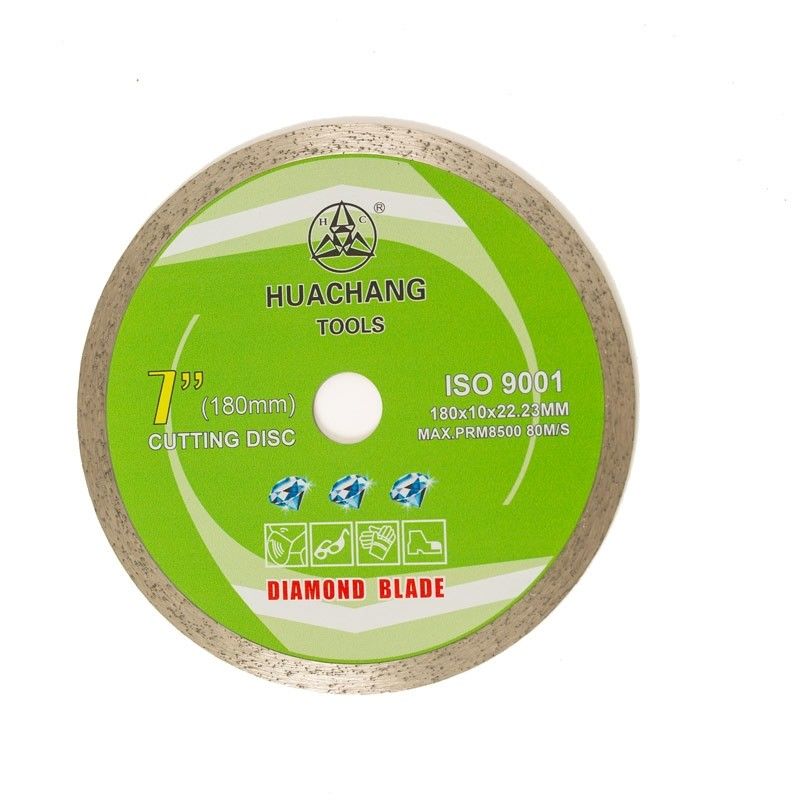 hoog - kwaliteits7inch Koude Pers 180×1.6/2.2×10×22.23mm Ononderbroken Rim Diamond Blade For Ceramic, Marmer