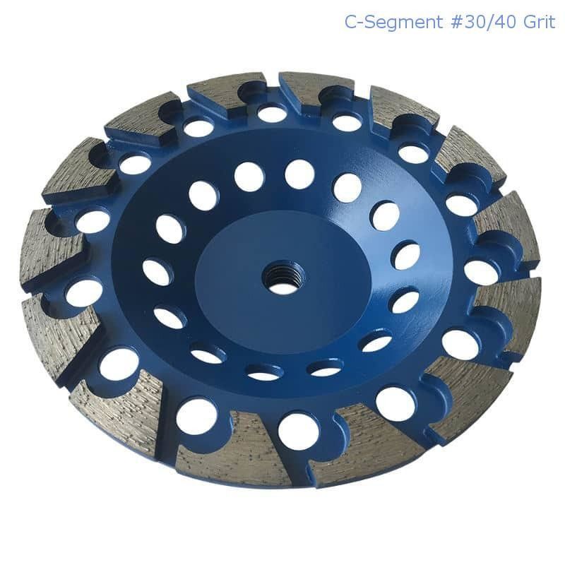 180mm Laser laste Gesegmenteerd Diamond Grinding Cup Wheel For-Beton, Steen, Bouwmateriaal