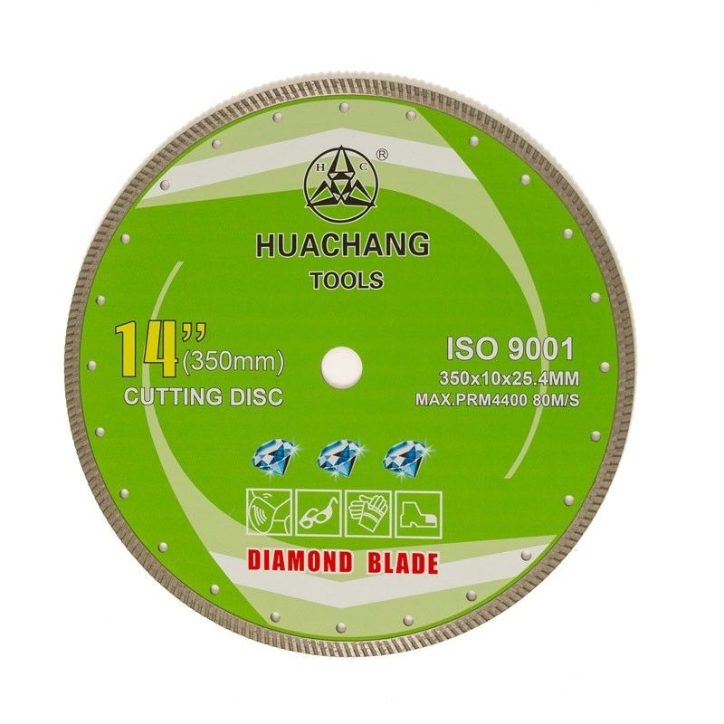 14inch ‚350×2.2/3.2×10×25.4mm Turbodiamond blade cold press for Algemeen Doel, Ceramisch, Marmeren en Concreet